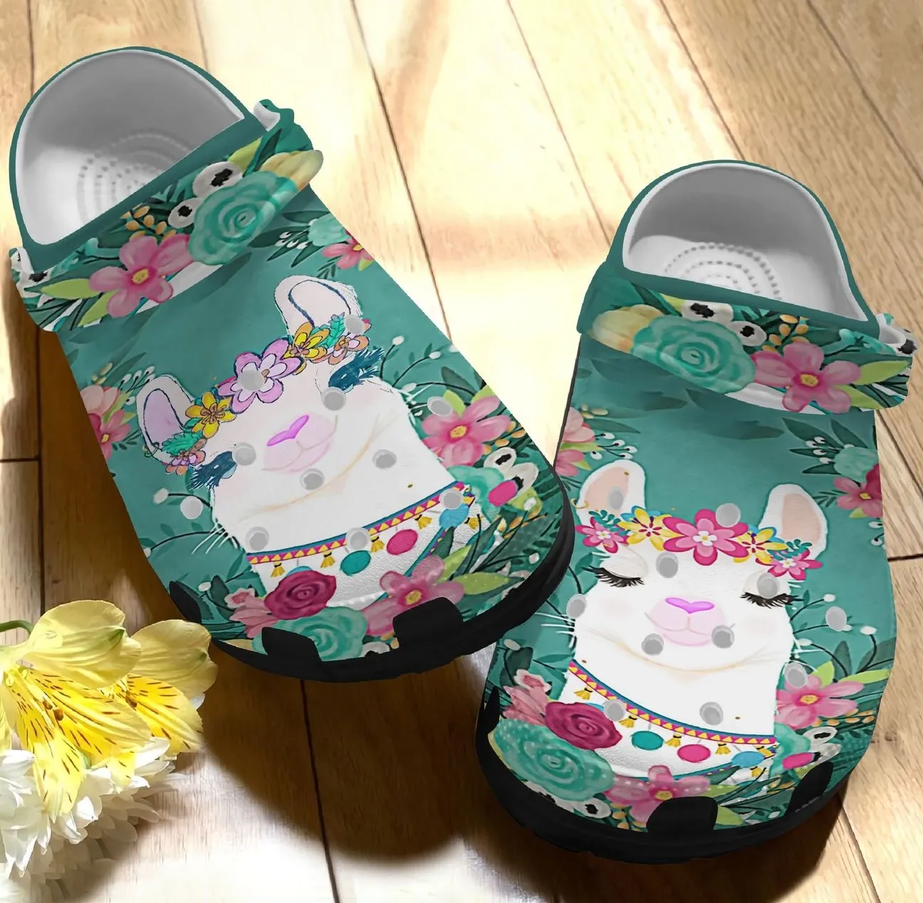 Llama Personalized Clog Custom Crocs Comfortablefashion Style Comfortable For Women Men Kid Print 3D Llama Flower Llama Personalized Clog Custom Crocs Comfortablefashion Style Comfortable For Women Men Kid Print 3D Llama Flower