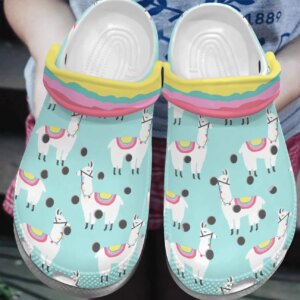 Llama Personalized Clog Custom Crocs Comfortablefashion Style Comfortable For Women Men Kid Print 3D Peace
