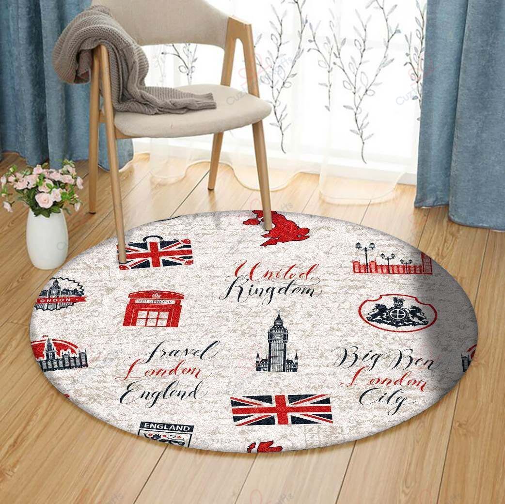 London Round Carpet Floor Rug Living Room Bedroom Decor Round Area Rug Carpet London Round Carpet Floor Rug Living Room Bedroom Decor Round Area Rug Carpet