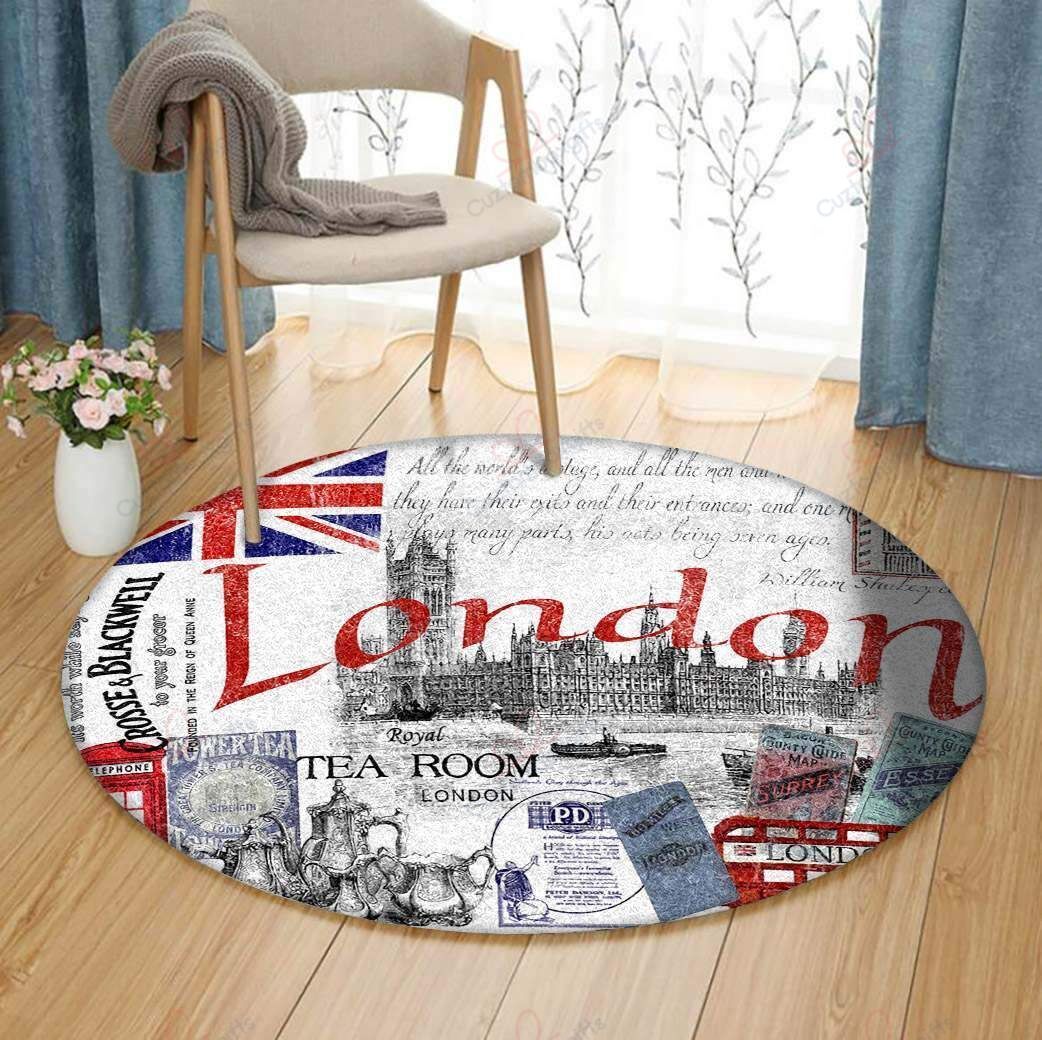 London Round Carpet Floor Rug Living Room Bedroom Decor Round Area Rug Carpet London Round Carpet Floor Rug Living Room Bedroom Decor Round Area Rug Carpet