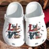 Love America Usa Flag Shoes Crocs Clog For 4Th Of July – Love Peace Shoes For Men Women