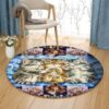 Love Cats Round Carpet Floor Rug Living Room Bedroom Decor Round Area Rug Carpet