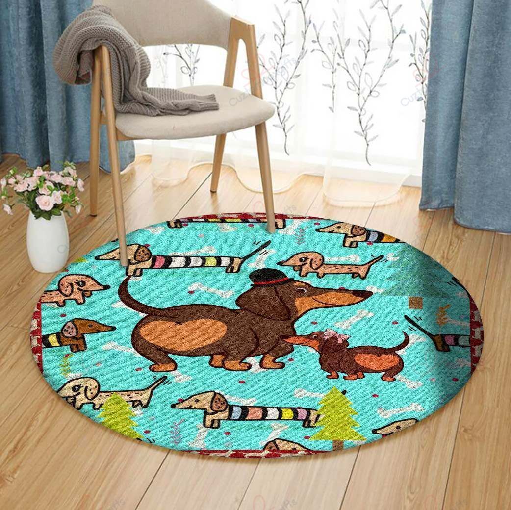 Love Dachshund Round Carpet Floor Rug Living Room Bedroom Decor Round Area Rug Carpet Love Dachshund Round Carpet Floor Rug Living Room Bedroom Decor Round Area Rug Carpet