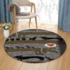 Love Dachshund Round Carpet Floor Rug Living Room Bedroom Decor Round Area Rug Carpet
