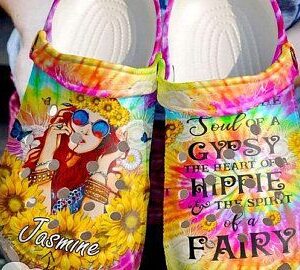 Love Hippie Personalize Crocs Crocband Clog Clog Comfortable For Mens And Womens Classic Clog Water Shoes Comfortable