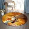 Love Horse Round Carpet Floor Rug Living Room Bedroom Decor Round Area Rug Carpet