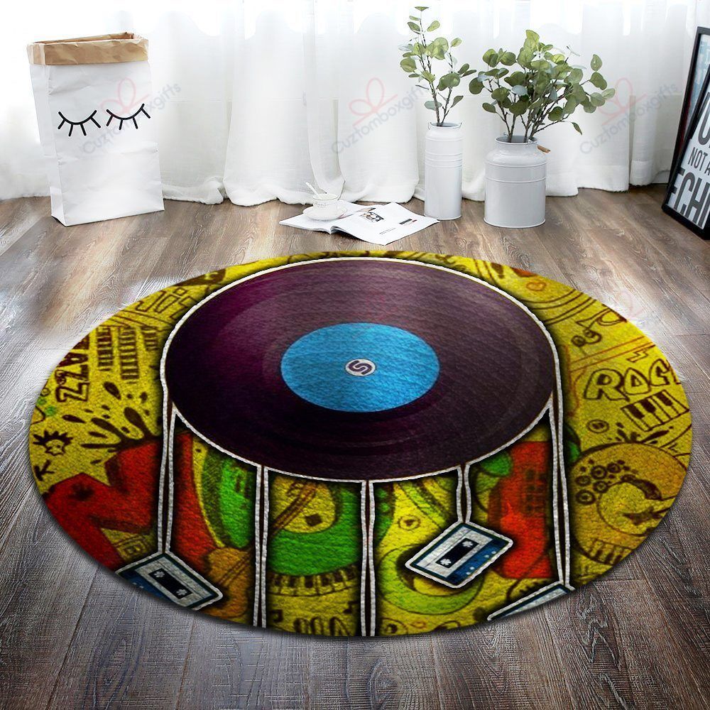 Love Music 1 Round Carpet Floor Rug Living Room Bedroom Decor Round Area Rug Carpet Love Music 1 Round Carpet Floor Rug Living Room Bedroom Decor Round Area Rug Carpet
