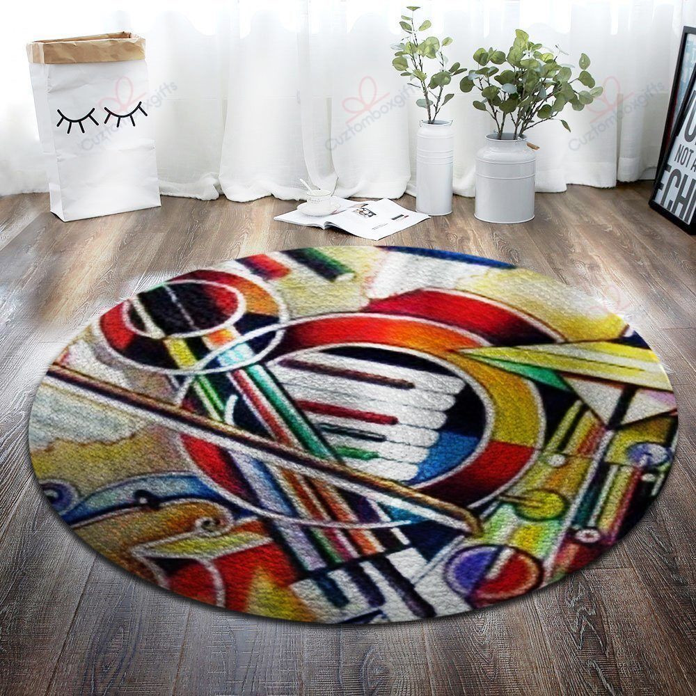 Love Music 2 Round Carpet Floor Rug Living Room Bedroom Decor Round Area Rug Carpet Love Music 2 Round Carpet Floor Rug Living Room Bedroom Decor Round Area Rug Carpet