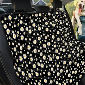 Love Nature Black Daisy Floral Car Back Seat Cover Dog Car Seat Covers - 6c2969d79440