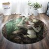 Love Nature Round Carpet Floor Rug Living Room Bedroom Decor Round Area Rug Carpet