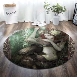 Love Nature Round Carpet Floor Rug Living Room Bedroom Decor Round Area Rug Carpet