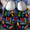 Love Need No Words Puzzle Crocs Clog Shoes – Autism Awareness Shoes Crocbland Clog Gifts For Boy Girl