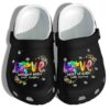 Love Needs No Words Shoes Crocs Clog – Autism Awareness Clog Birthday Gift Man Women