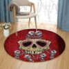 Love Of Skull Round Carpet Floor Rug Living Room Bedroom Decor Round Area Rug Carpet