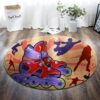 Love Roller Skates Round Carpet Floor Rug Living Room Bedroom Decor Round Area Rug Carpet