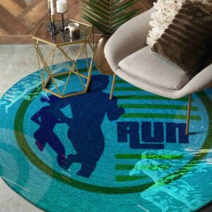 Love Running 1 Round Carpet Floor Rug Living Room Bedroom Decor Round Area Rug Carpet