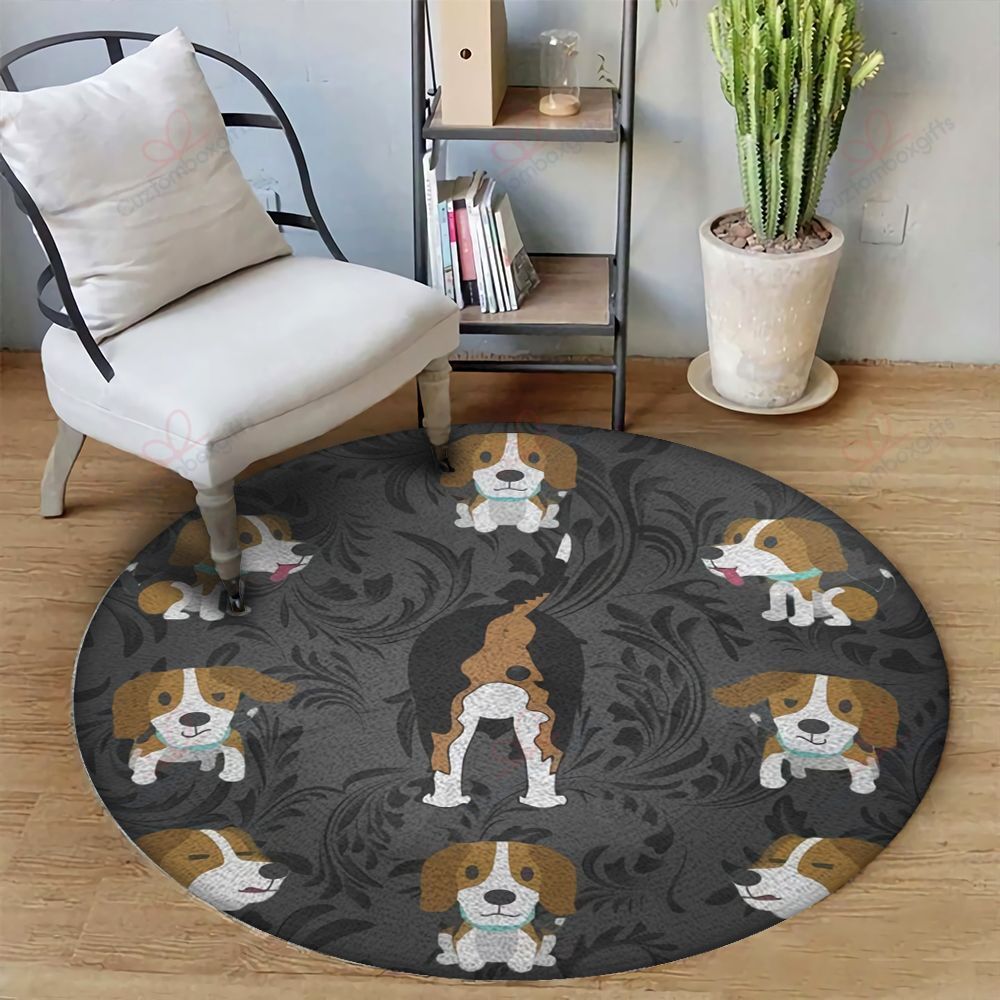 Lovely Beagle Round Carpet Floor Rug Living Room Bedroom Decor Round Area Rug Carpet Lovely Beagle Round Carpet Floor Rug Living Room Bedroom Decor Round Area Rug Carpet