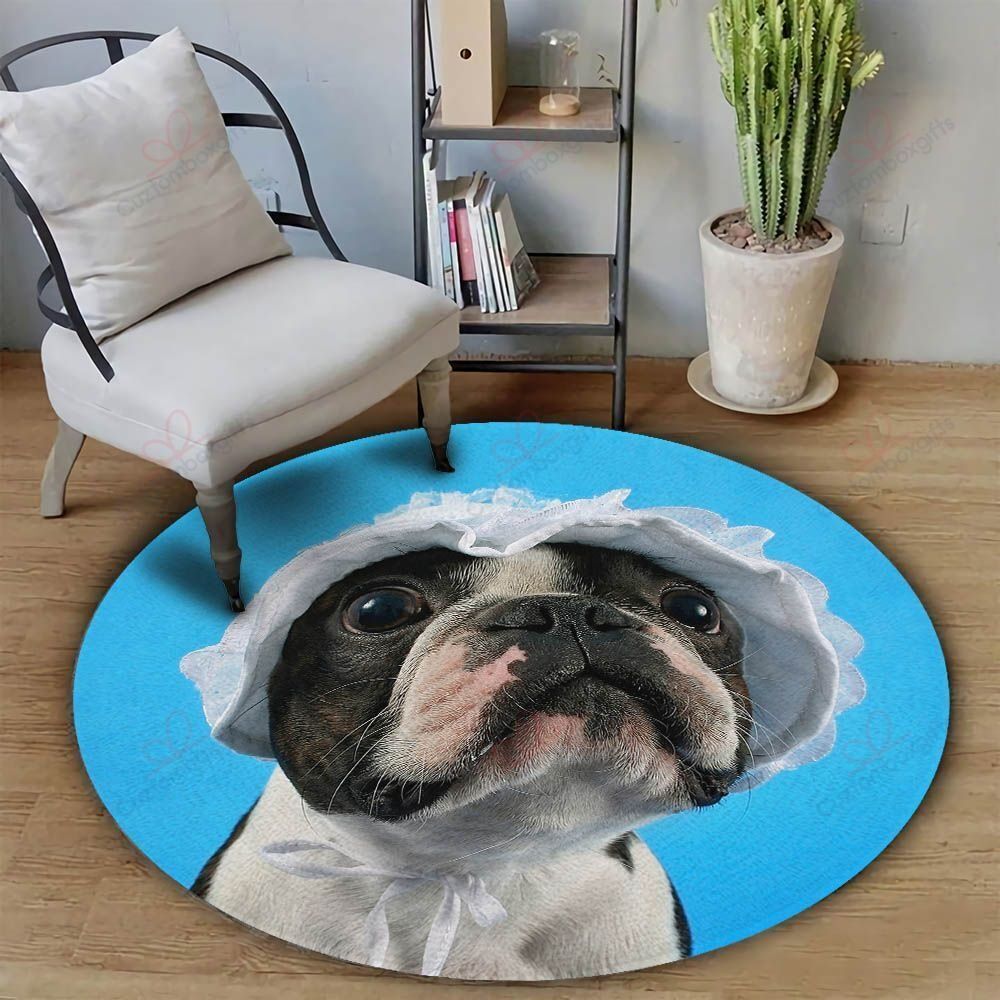 Lovely Boston Terrier Round Carpet Floor Rug Living Room Bedroom Decor Round Area Rug Carpet Lovely Boston Terrier Round Carpet Floor Rug Living Room Bedroom Decor Round Area Rug Carpet