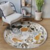 Lovely Cat Round Carpet Floor Rug Living Room Bedroom Decor Round Area Rug Carpet