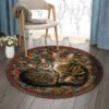 Lovely Cats Round Carpet Floor Rug Living Room Bedroom Decor Round Area Rug Carpet