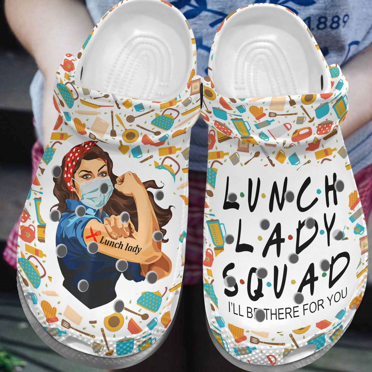 Lunch Lady Personalized Clog Custom Crocs Comfortablefashion Style Comfortable For Women Men Kid Print 3D Lunch Lady Squad Lunch Lady Personalized Clog Custom Crocs Comfortablefashion Style Comfortable For Women Men Kid Print 3D Lunch Lady Squad
