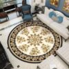 Luxury European Round Carpet Floor Rug Living Room Bedroom Decor Round Area Rug Carpet