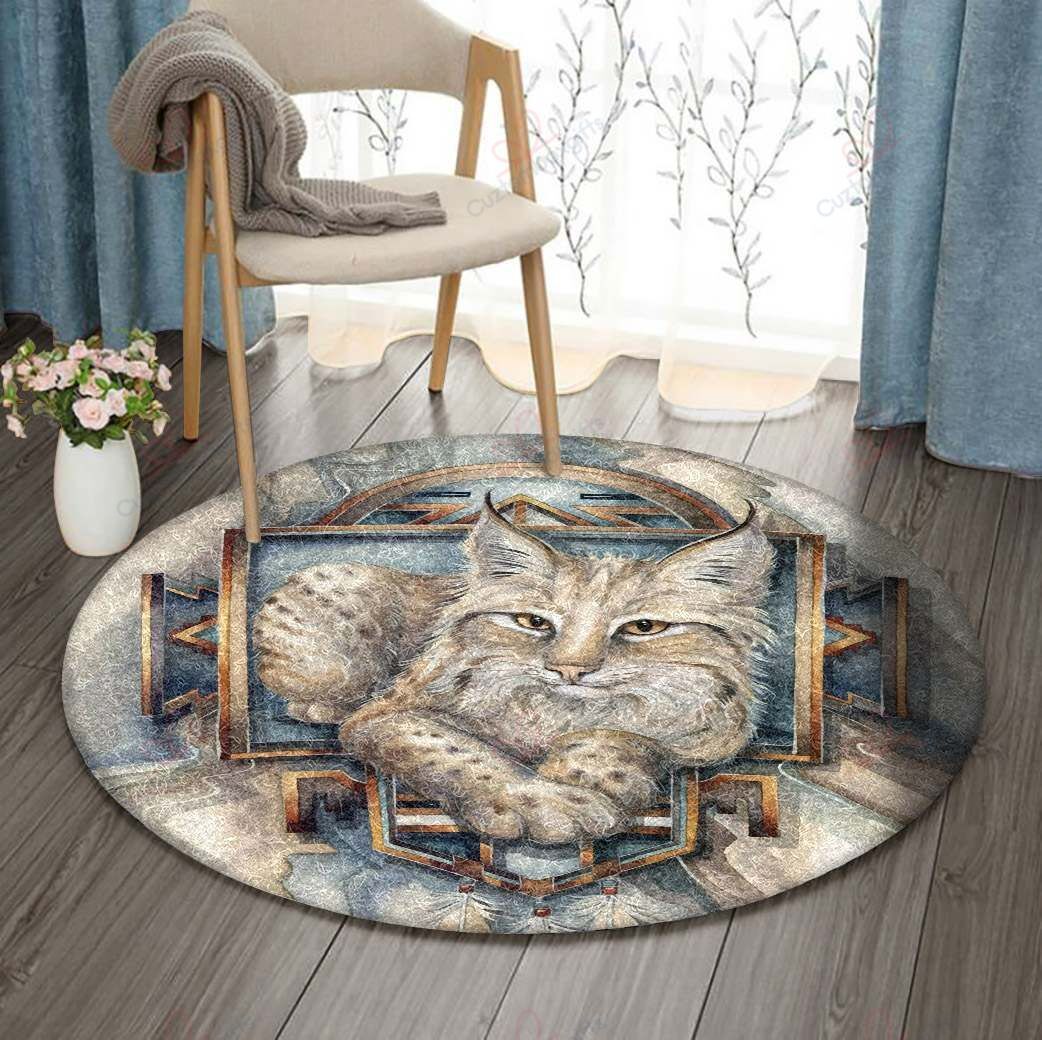 Lynx Round Carpet Floor Rug Living Room Bedroom Decor Round Area Rug Carpet Lynx Round Carpet Floor Rug Living Room Bedroom Decor Round Area Rug Carpet