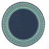 Madelina Border Navy And Green Round Carpet Floor Rug Living Room Bedroom Decor Round Area Rug Carpet