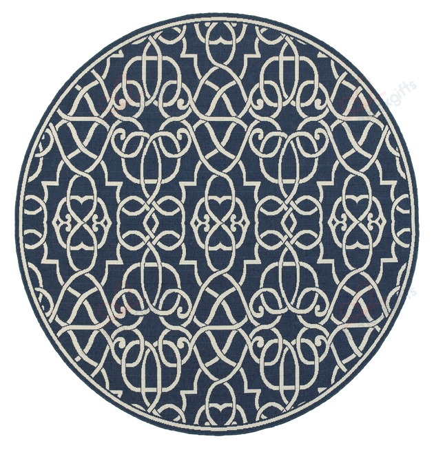 Madelina Lattice Scrollwork Navy Round Carpet Floor Rug Living Room Bedroom Decor Round Area Rug Carpet Madelina Lattice Scrollwork Navy Round Carpet Floor Rug Living Room Bedroom Decor Round Area Rug Carpet