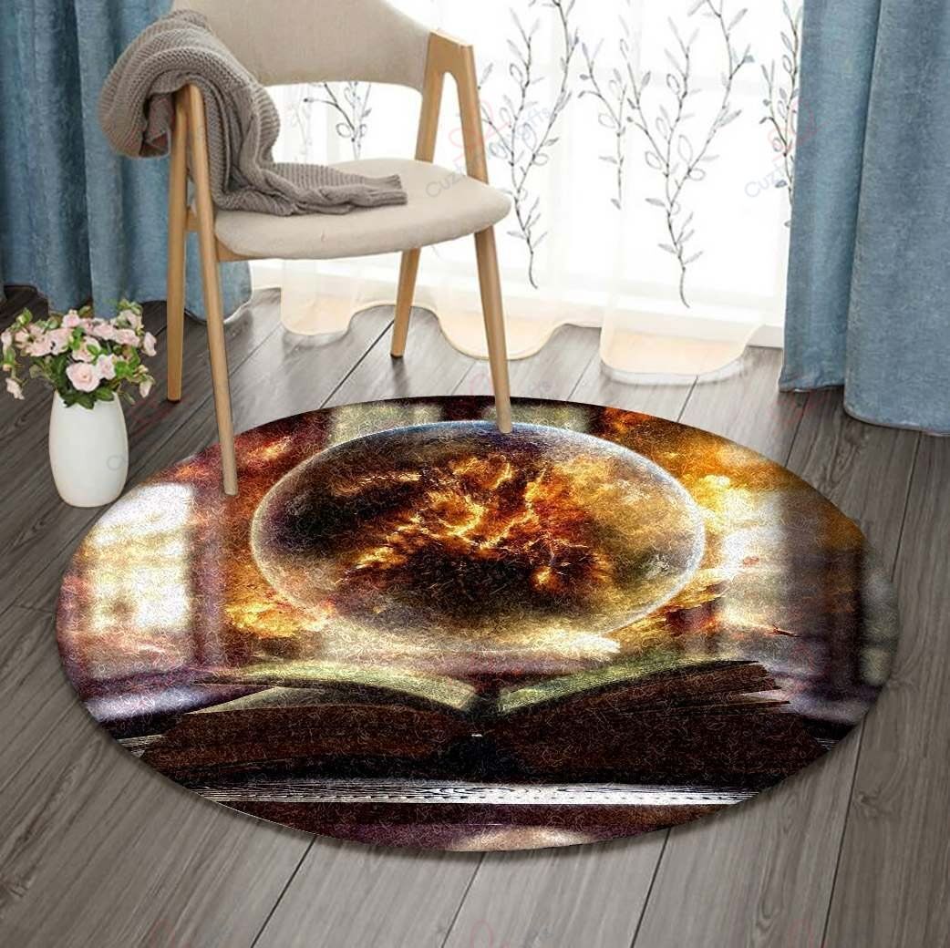 Magic Book Round Carpet Floor Rug Living Room Bedroom Decor Round Area Rug Carpet Magic Book Round Carpet Floor Rug Living Room Bedroom Decor Round Area Rug Carpet