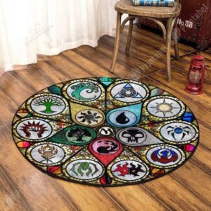 Magic Gathering Round Carpet Floor Rug Living Room Bedroom Decor Round Area Rug Carpet