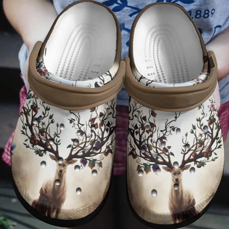Magical Horn Deer Shoes Clog – Peach Horn And Grape Horn In Deer Crocs Clog Crocbland Clog Birthday Gift For Man Woman Magical Horn Deer Shoes Clog – Peach Horn And Grape Horn In Deer Crocs Clog Crocbland Clog Birthday Gift For Man Woman