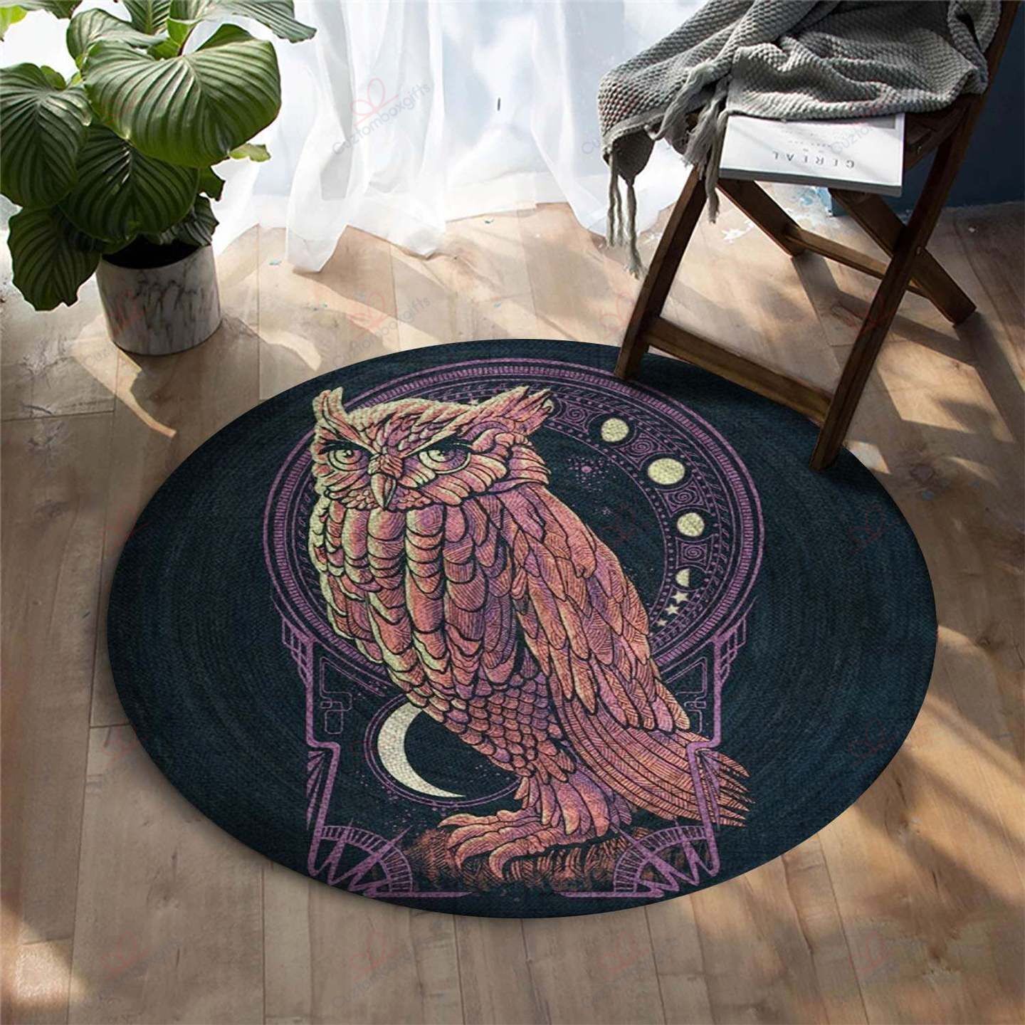 Magical Owl Round Carpet Floor Rug Living Room Bedroom Decor Round Area Rug Carpet Magical Owl Round Carpet Floor Rug Living Room Bedroom Decor Round Area Rug Carpet