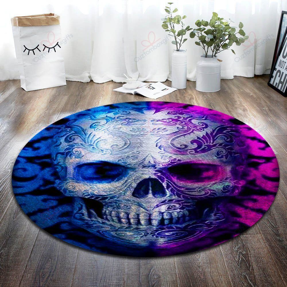Magical Skull Round Carpet Floor Rug Living Room Bedroom Decor Round Area Rug Carpet Magical Skull Round Carpet Floor Rug Living Room Bedroom Decor Round Area Rug Carpet