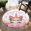 Magical Unicorn Round Carpet Floor Rug Living Room Bedroom Decor Round Area Rug Carpet