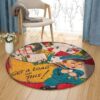 Mailman Round Carpet Floor Rug Living Room Bedroom Decor Round Area Rug Carpet