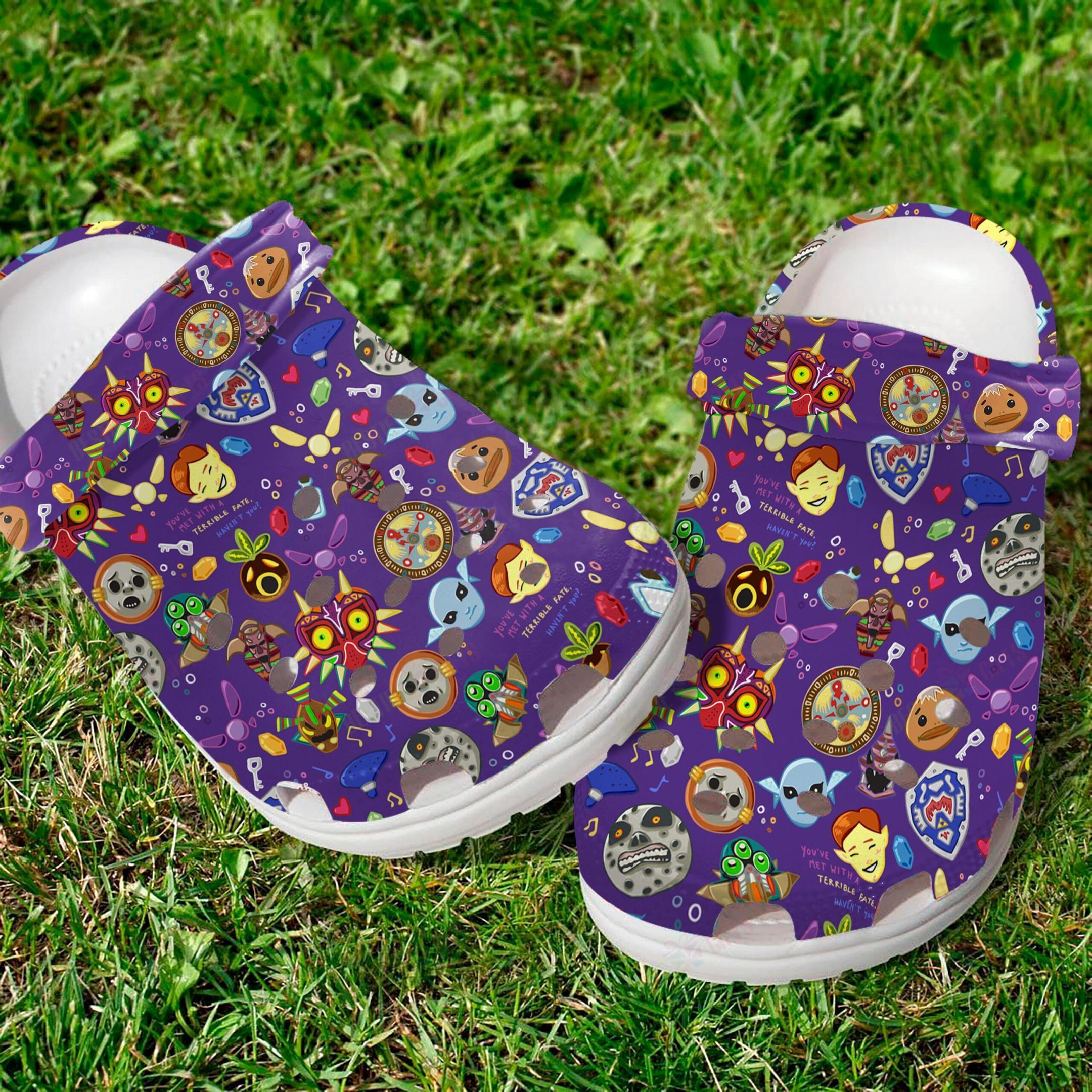 Majora Mask Pattern Crocs Clog Classic Clogs Shoes Majora Mask Pattern Crocs Clog Classic Clogs Shoes
