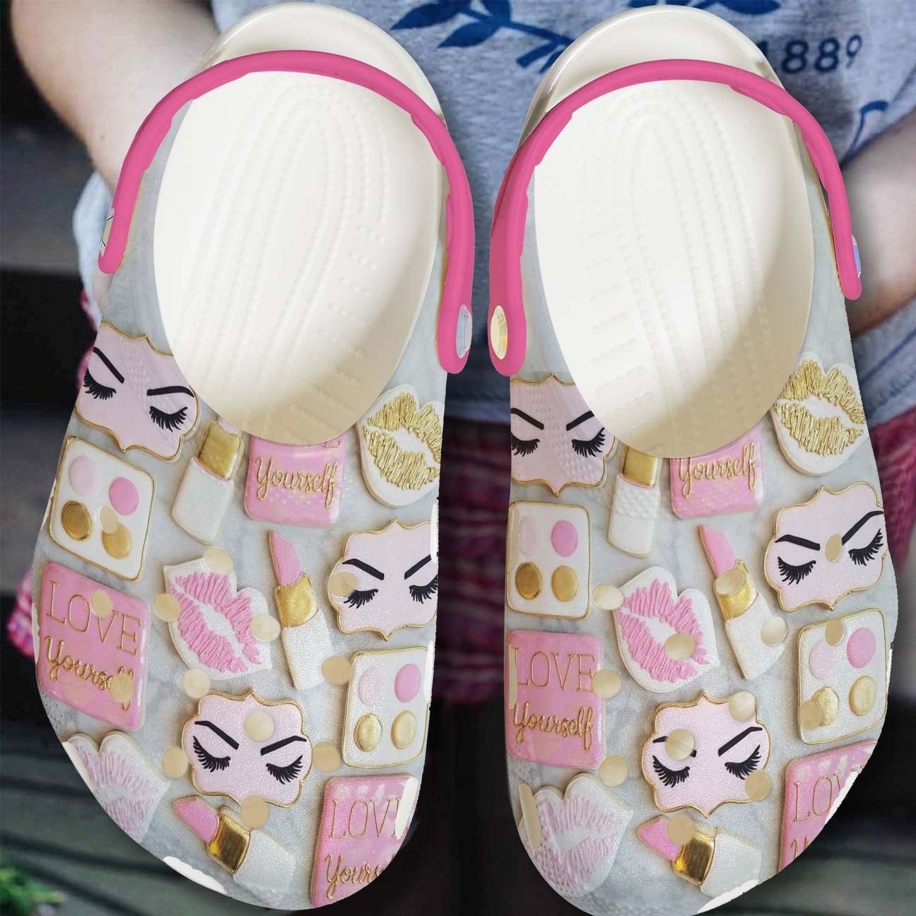 Makeup Personalized Clog Custom Crocs Comfortablefashion Style Comfortable For Women Men Kid Print 3D Love Yourself Makeup Personalized Clog Custom Crocs Comfortablefashion Style Comfortable For Women Men Kid Print 3D Love Yourself