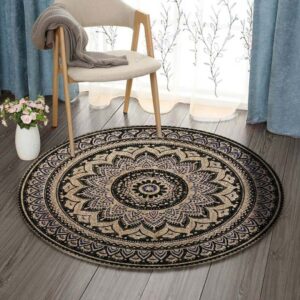 Maldala Round Carpet Floor Rug Living Room Bedroom Decor Round Area Rug Carpet