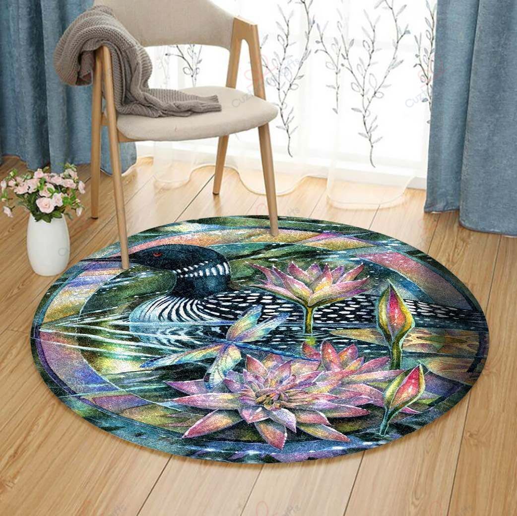 Mallard Lotus Round Carpet Floor Rug Living Room Bedroom Decor Round Area Rug Carpet Mallard Lotus Round Carpet Floor Rug Living Room Bedroom Decor Round Area Rug Carpet