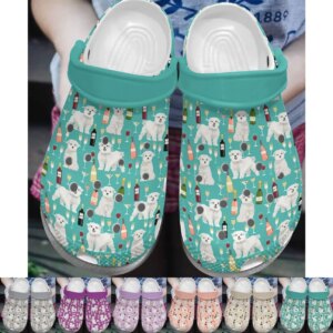 Maltese Personalize Clog Custom Crocs Fashionstyle Comfortable For Women Men Kid Print 3D Whitesole Cute Maltese