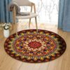 Mandala Ararat Round Carpet Floor Rug Living Room Bedroom Decor Round Area Rug Carpet
