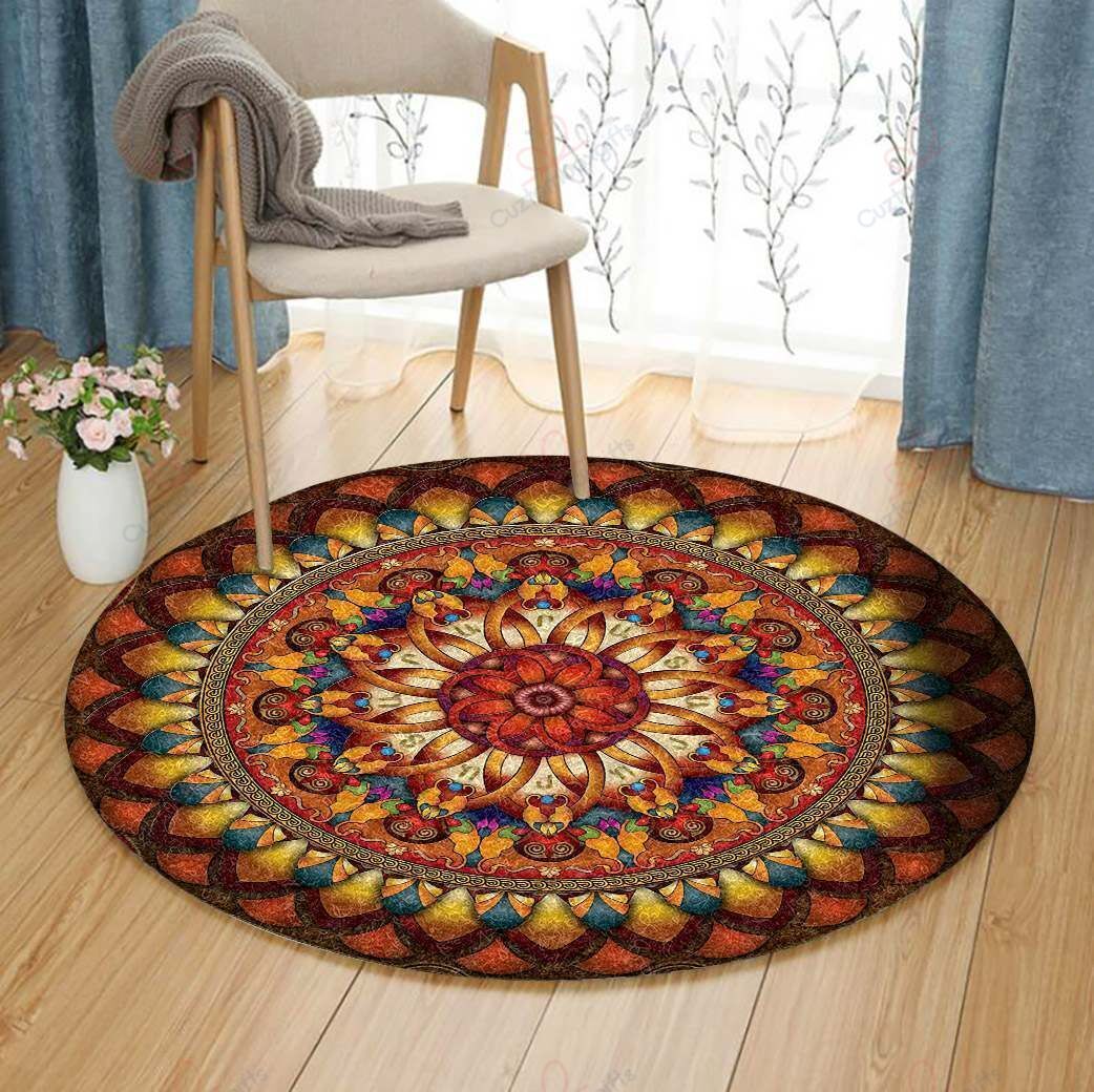 Mandala Ararat Round Carpet Floor Rug Living Room Bedroom Decor Round Area Rug Carpet Mandala Ararat Round Carpet Floor Rug Living Room Bedroom Decor Round Area Rug Carpet