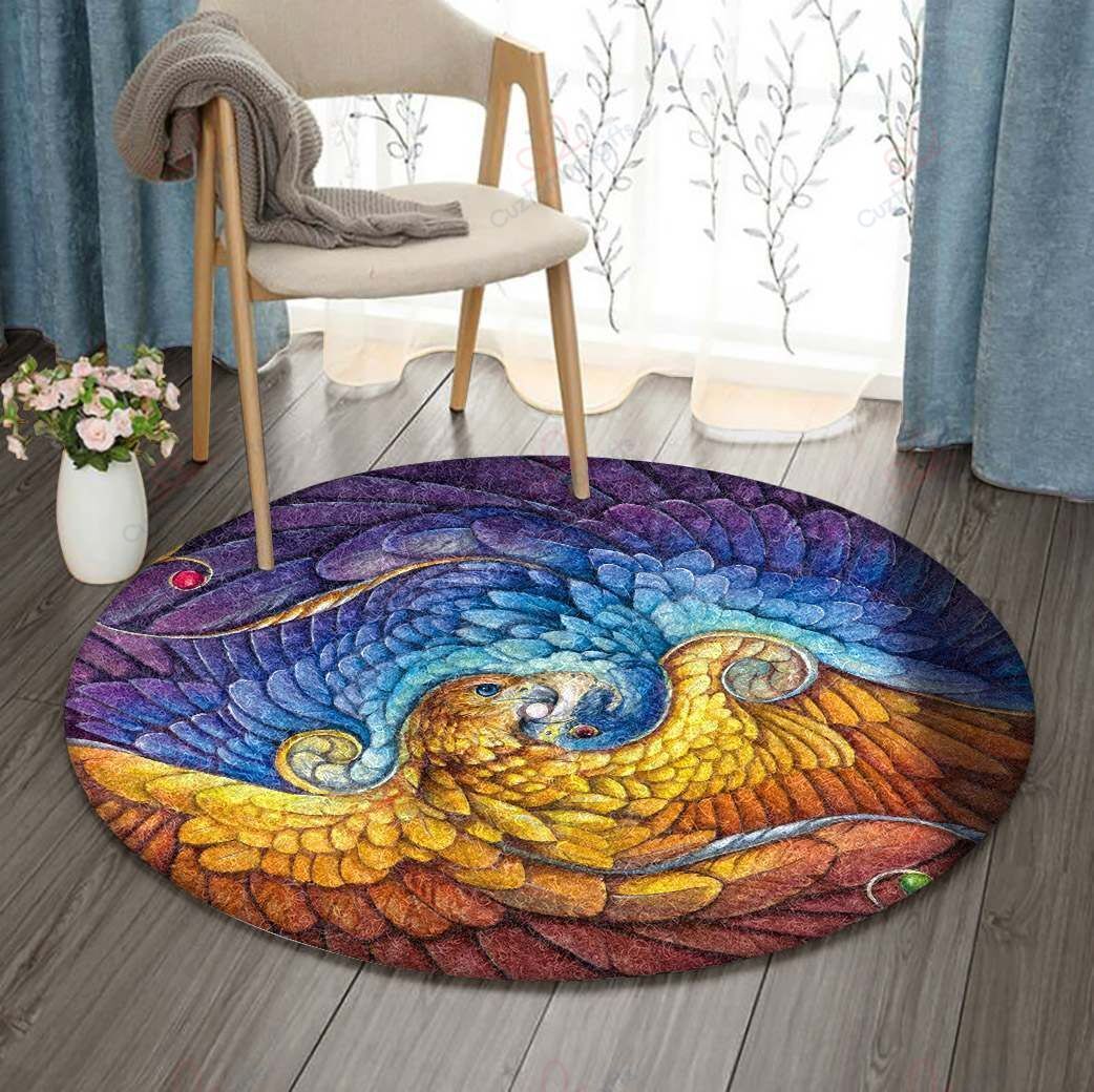 Mandala Eagle Round Carpet Floor Rug Living Room Bedroom Decor Round Area Rug Carpet Mandala Eagle Round Carpet Floor Rug Living Room Bedroom Decor Round Area Rug Carpet