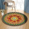 Mandala Epiphaneia Round Carpet Floor Rug Living Room Bedroom Decor Round Area Rug Carpet