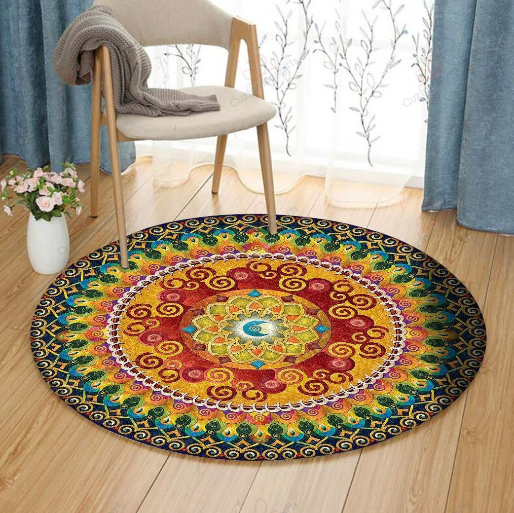 Mandala Epiphaneia Round Carpet Floor Rug Living Room Bedroom Decor Round Area Rug Carpet Mandala Epiphaneia Round Carpet Floor Rug Living Room Bedroom Decor Round Area Rug Carpet