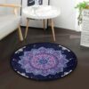 Mandala Floral Round Carpet Floor Rug Living Room Bedroom Decor Round Area Rug Carpet