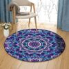 Mandala Flower Round Carpet Floor Rug Living Room Bedroom Decor Round Area Rug Carpet