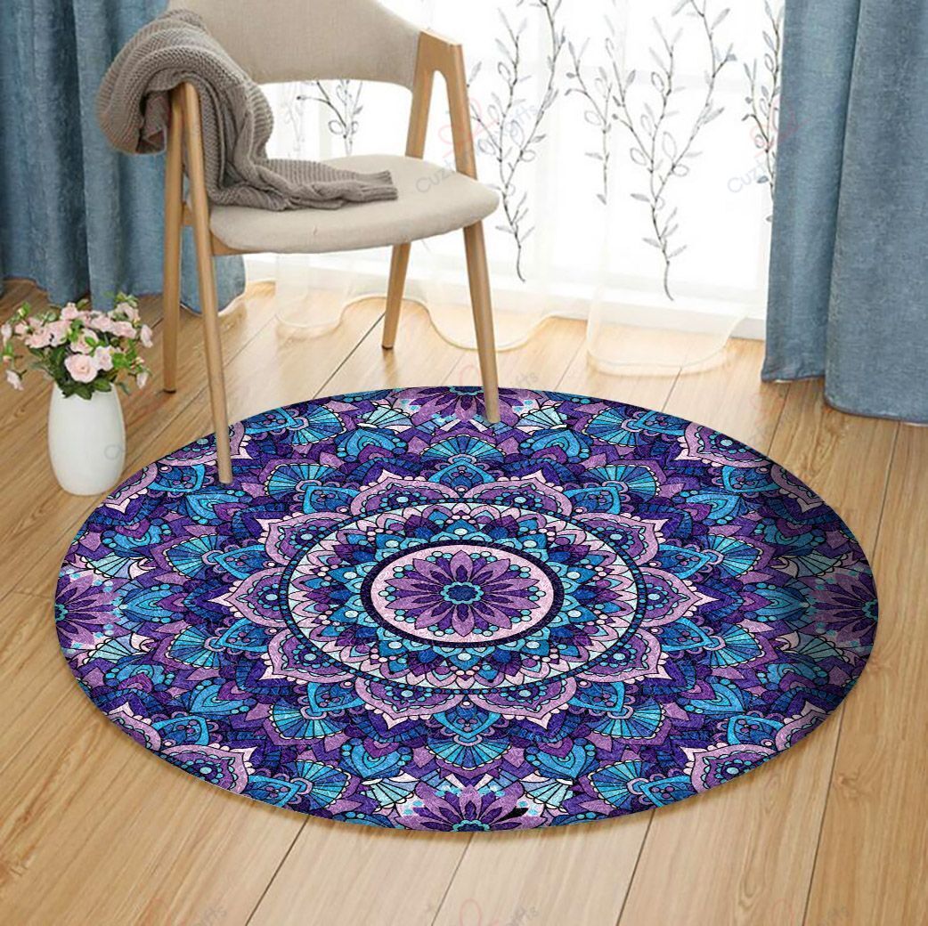 Mandala Flower Round Carpet Floor Rug Living Room Bedroom Decor Round Area Rug Carpet Mandala Flower Round Carpet Floor Rug Living Room Bedroom Decor Round Area Rug Carpet