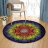Mandala Fractal Round Carpet Floor Rug Living Room Bedroom Decor Round Area Rug Carpet